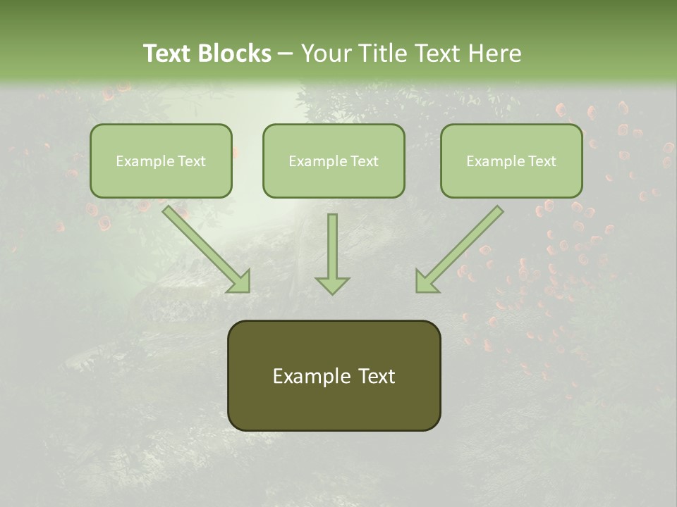 Kwiat Ciemny Drewniany PowerPoint Template