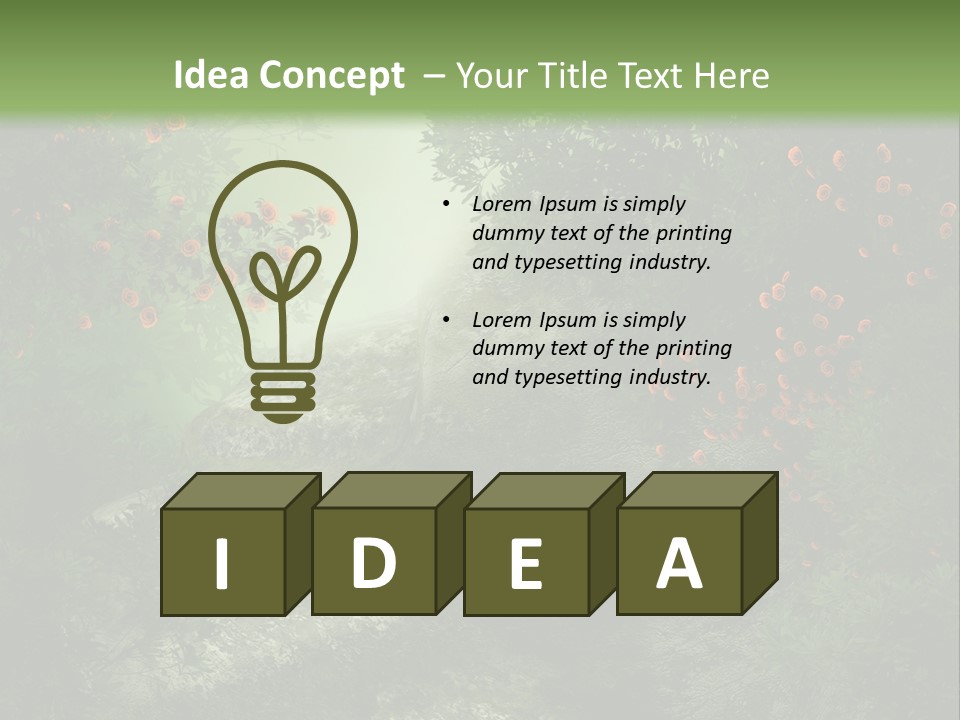 Kwiat Ciemny Drewniany PowerPoint Template