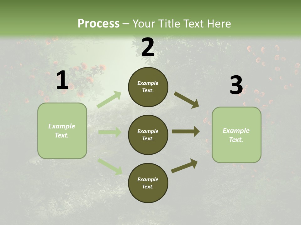 Kwiat Ciemny Drewniany PowerPoint Template