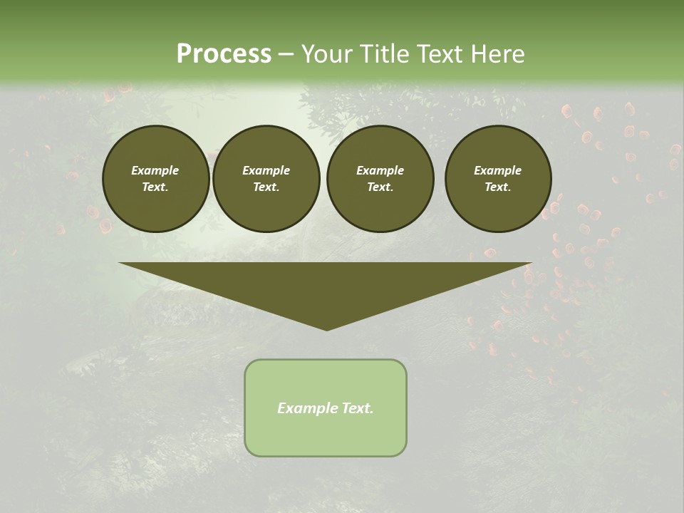 Kwiat Ciemny Drewniany PowerPoint Template