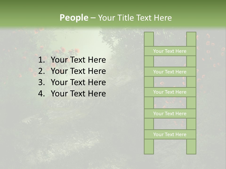 Kwiat Ciemny Drewniany PowerPoint Template