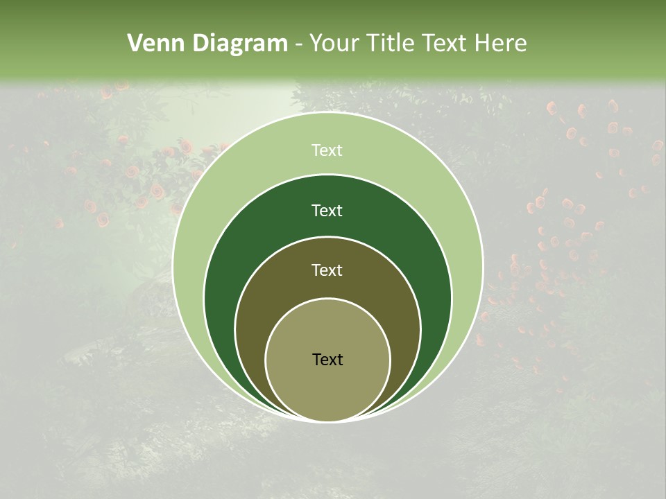 Kwiat Ciemny Drewniany PowerPoint Template
