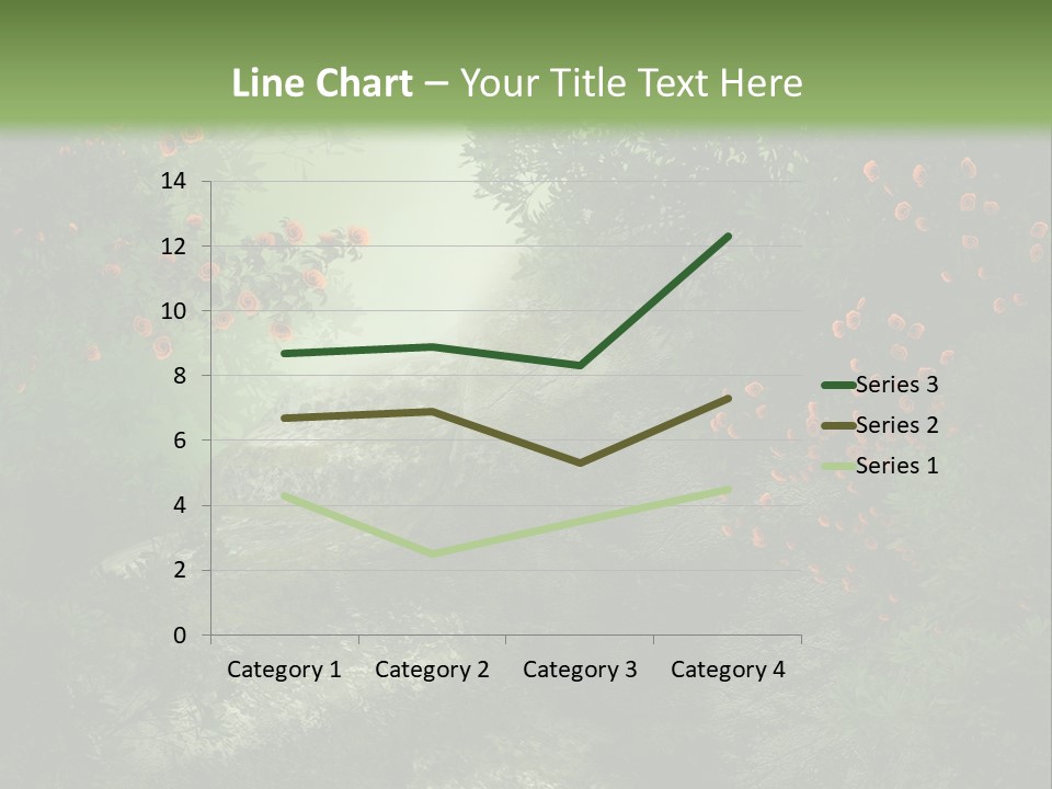 Kwiat Ciemny Drewniany PowerPoint Template