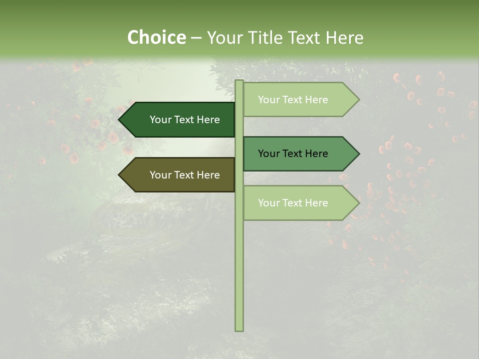 Kwiat Ciemny Drewniany PowerPoint Template