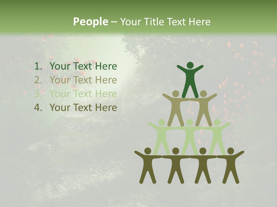 Kwiat Ciemny Drewniany PowerPoint Template