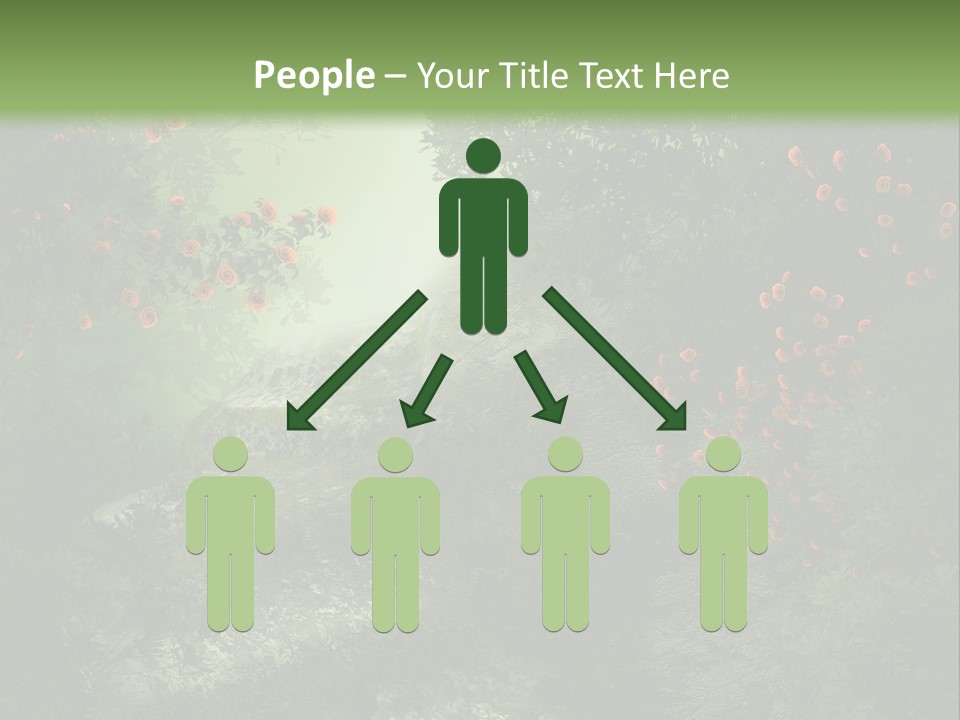 Kwiat Ciemny Drewniany PowerPoint Template