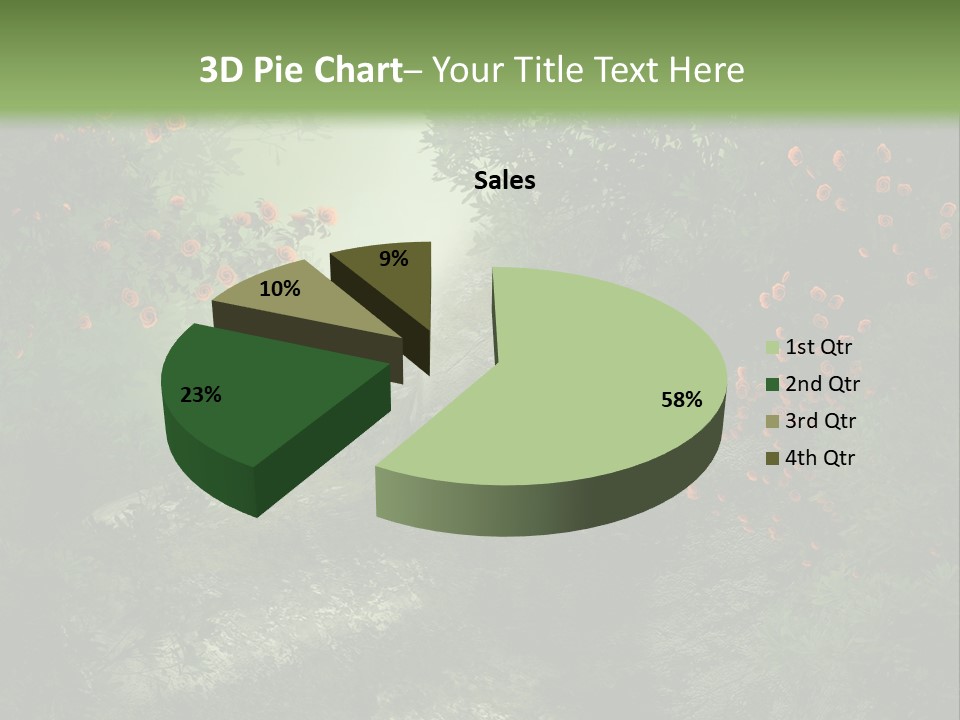 Kwiat Ciemny Drewniany PowerPoint Template