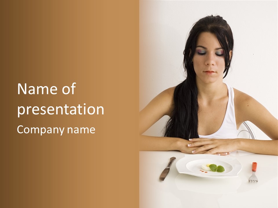 Knife Table Weightcare PowerPoint Template