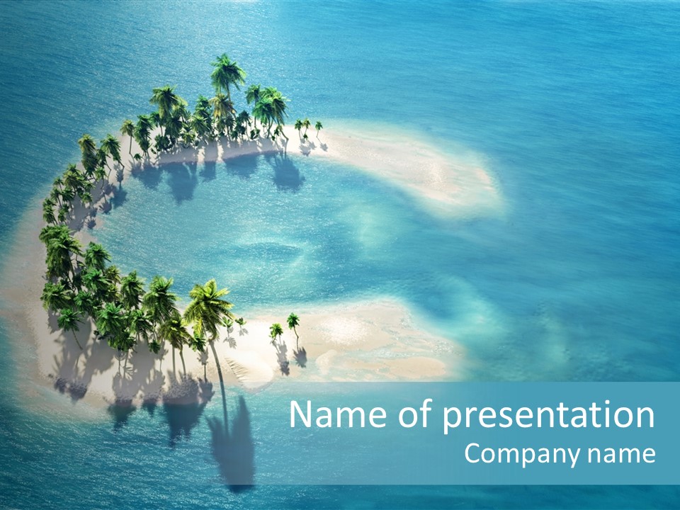 Sunshine Background Island PowerPoint Template