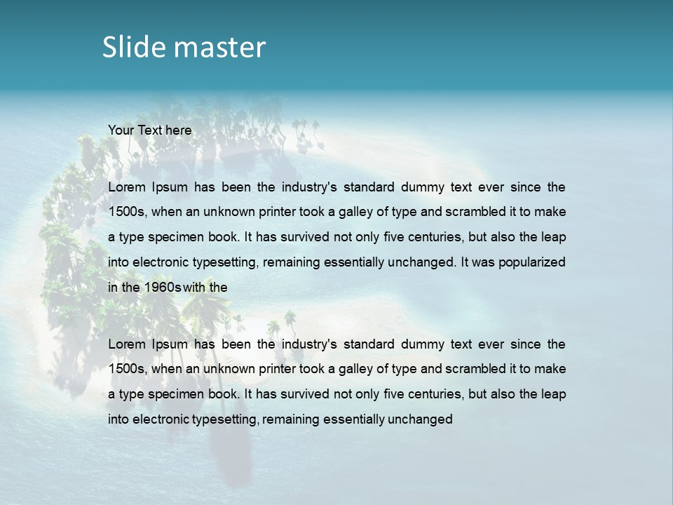 Sunshine Background Island PowerPoint Template