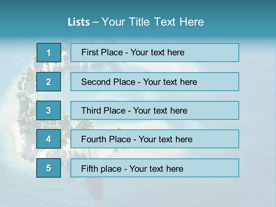 Sunshine Background Island PowerPoint Template