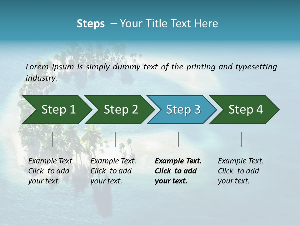 Sunshine Background Island PowerPoint Template