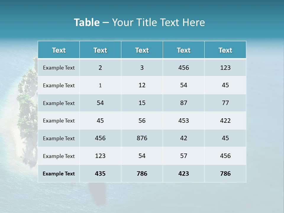 Sunshine Background Island PowerPoint Template
