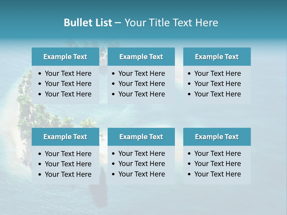 Sunshine Background Island PowerPoint Template