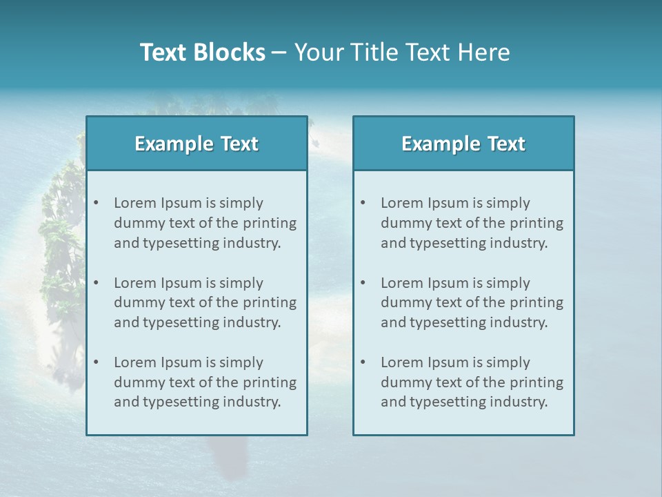 Sunshine Background Island PowerPoint Template