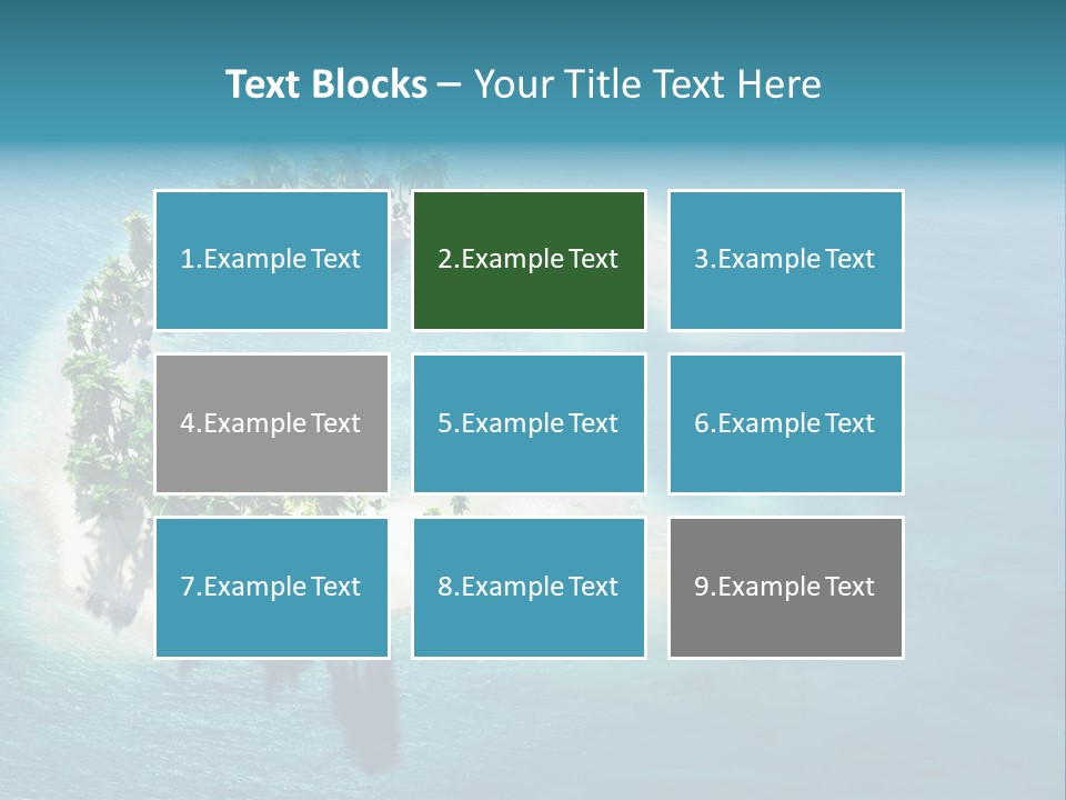 Sunshine Background Island PowerPoint Template