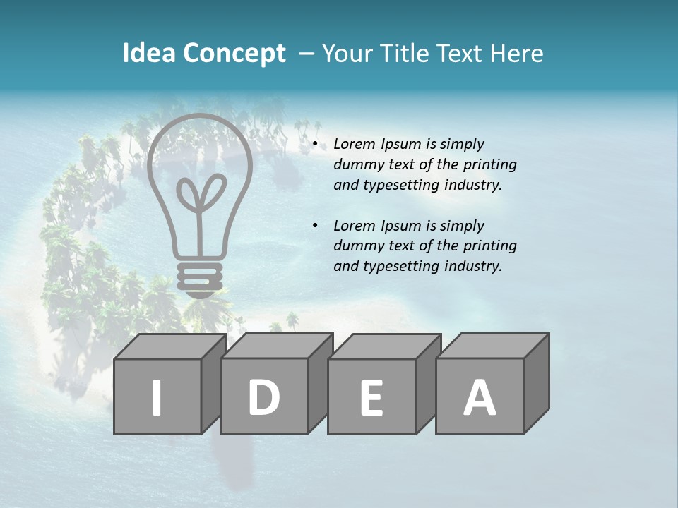 Sunshine Background Island PowerPoint Template