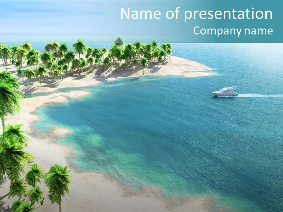 Seashore Maldives Sky PowerPoint Template