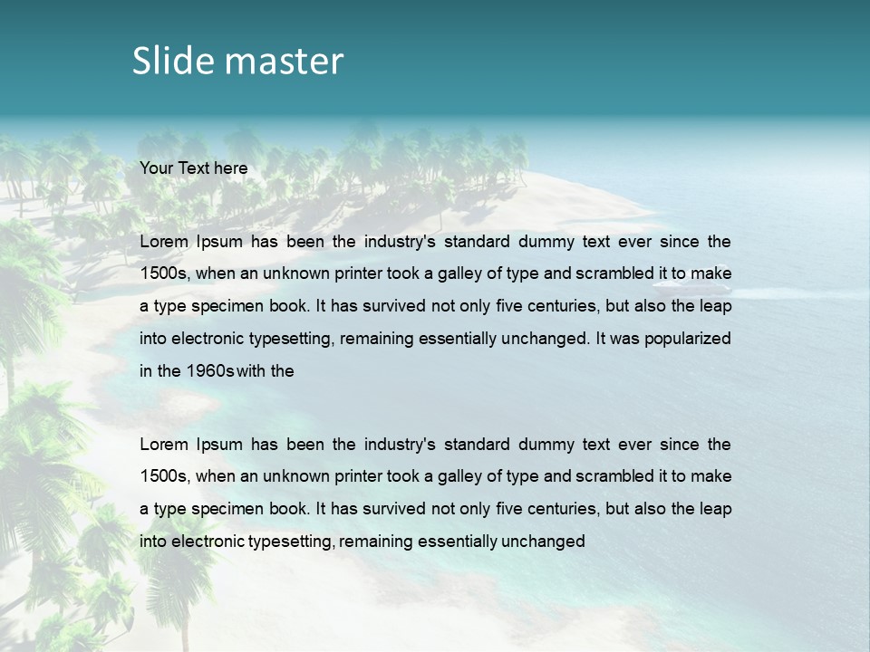 Seashore Maldives Sky PowerPoint Template