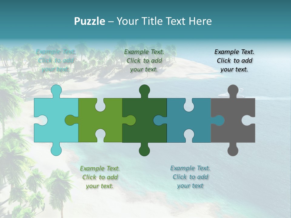 Seashore Maldives Sky PowerPoint Template