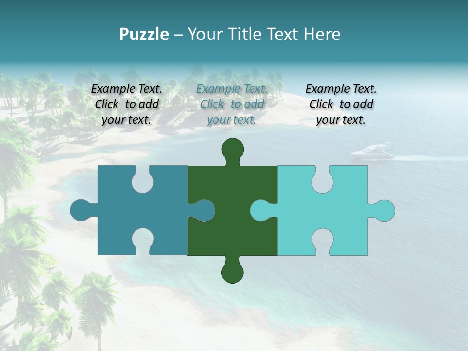 Seashore Maldives Sky PowerPoint Template