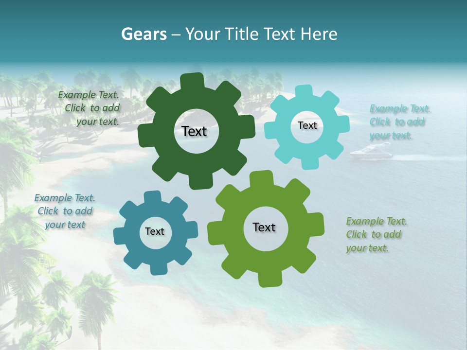 Seashore Maldives Sky PowerPoint Template