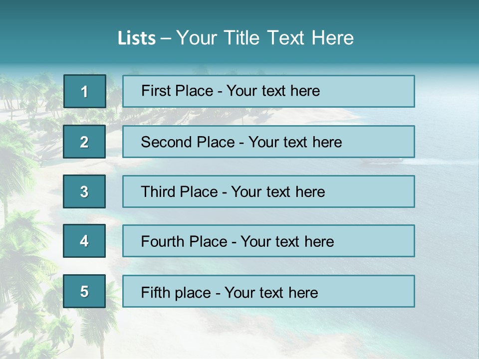 Seashore Maldives Sky PowerPoint Template
