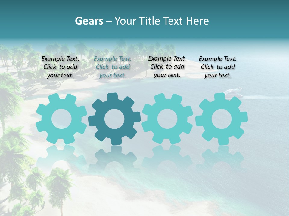 Seashore Maldives Sky PowerPoint Template