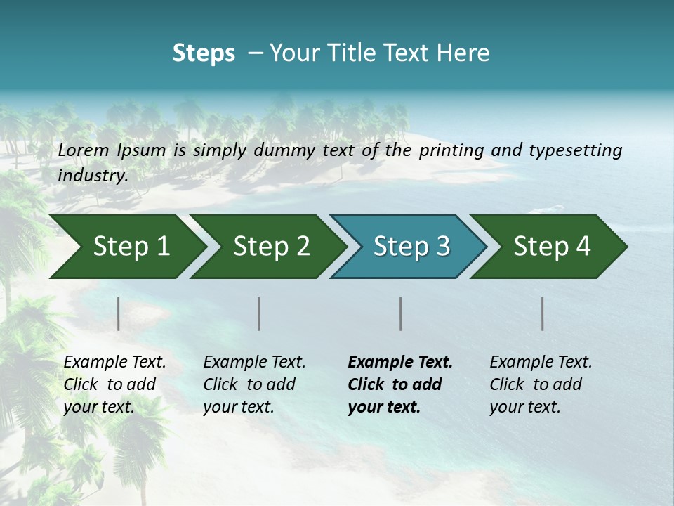 Seashore Maldives Sky PowerPoint Template