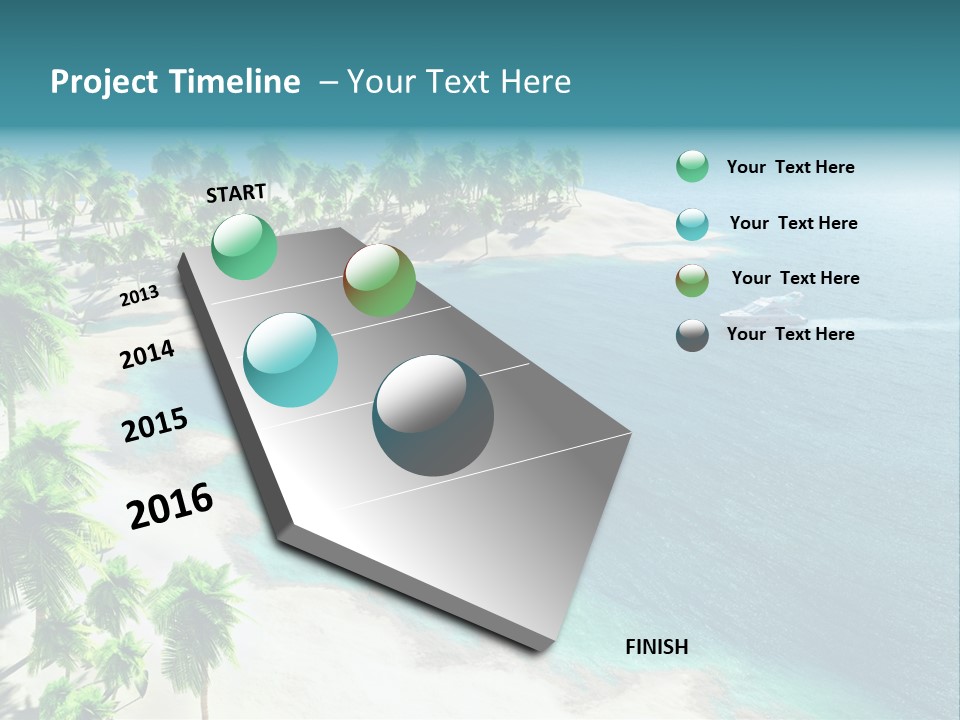 Seashore Maldives Sky PowerPoint Template