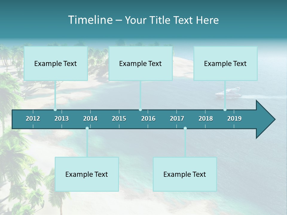 Seashore Maldives Sky PowerPoint Template