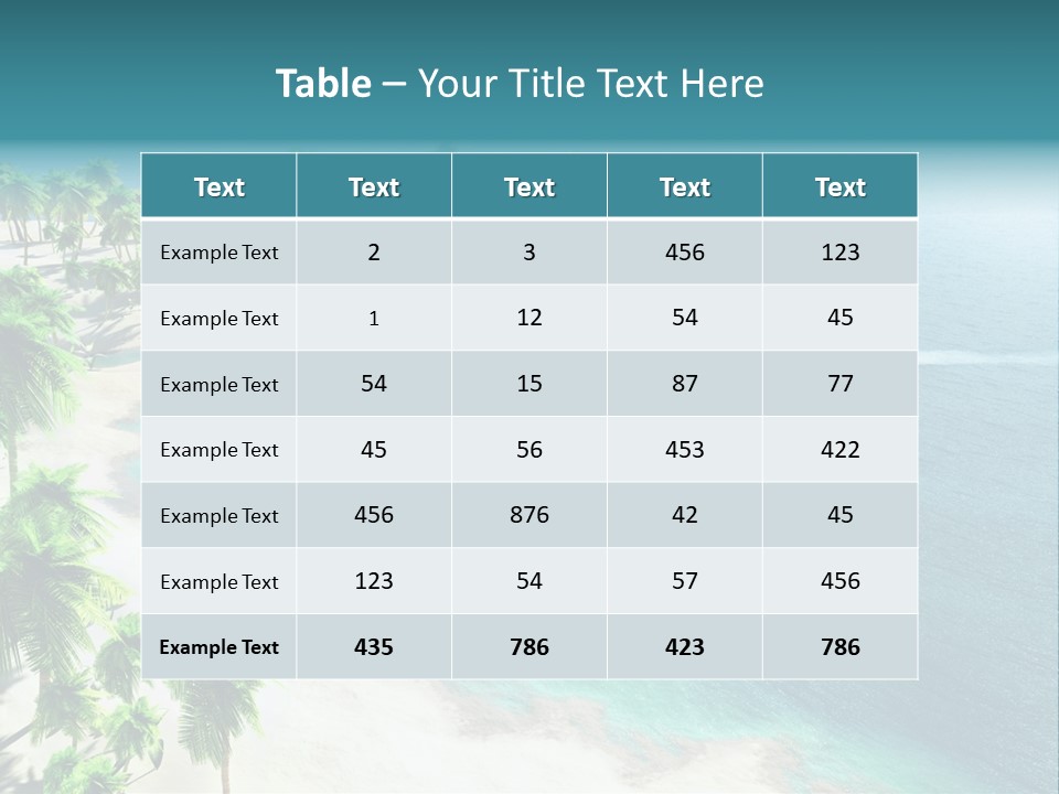 Seashore Maldives Sky PowerPoint Template