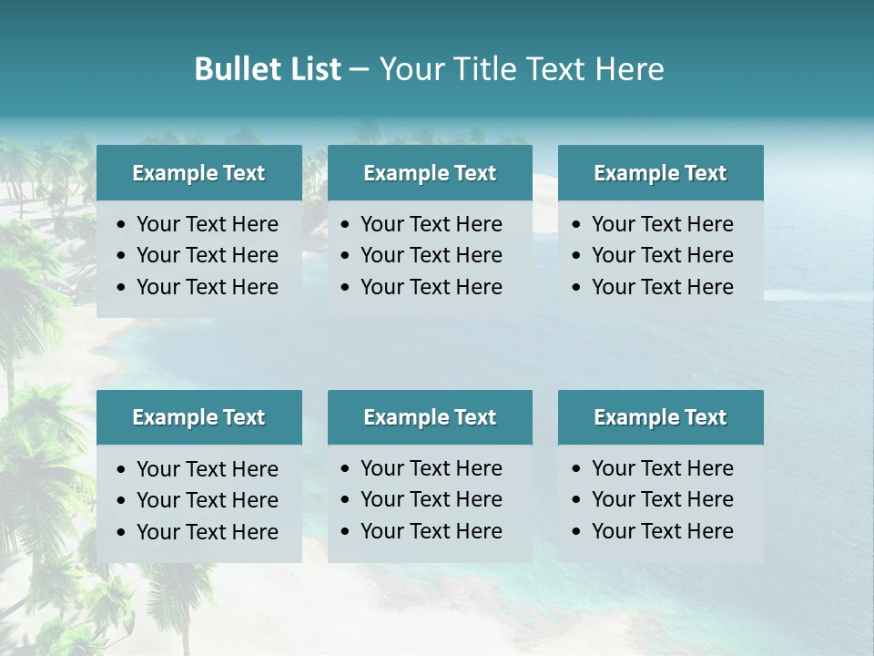 Seashore Maldives Sky PowerPoint Template
