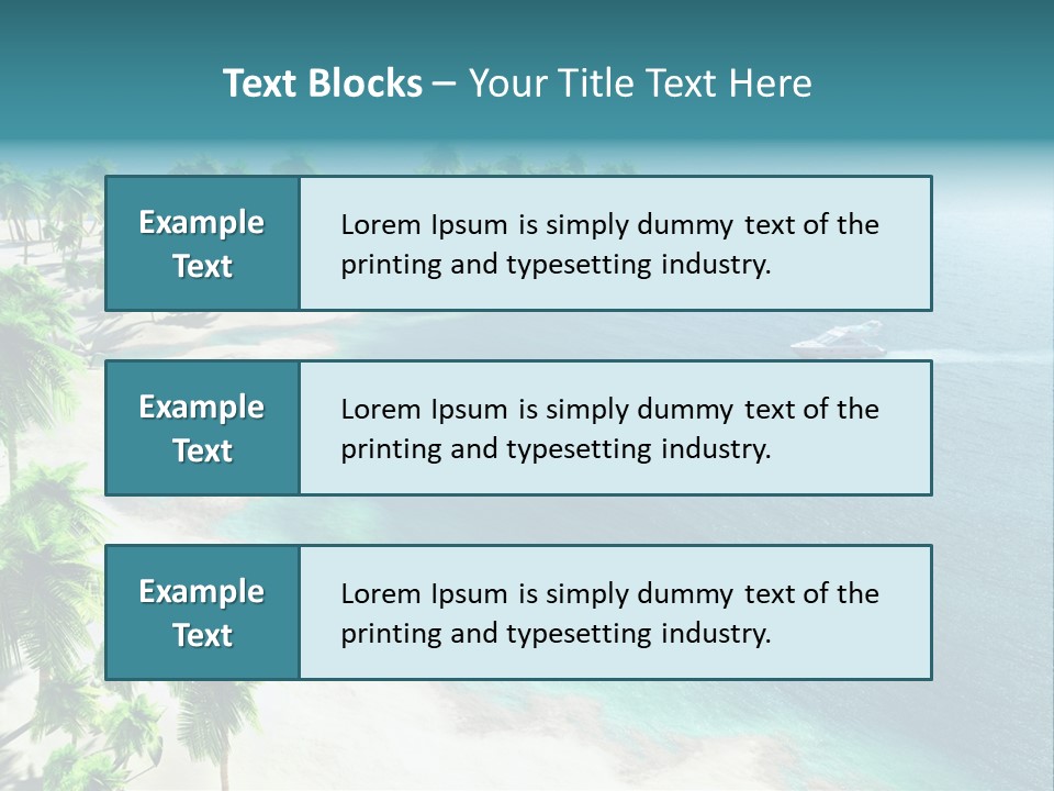 Seashore Maldives Sky PowerPoint Template