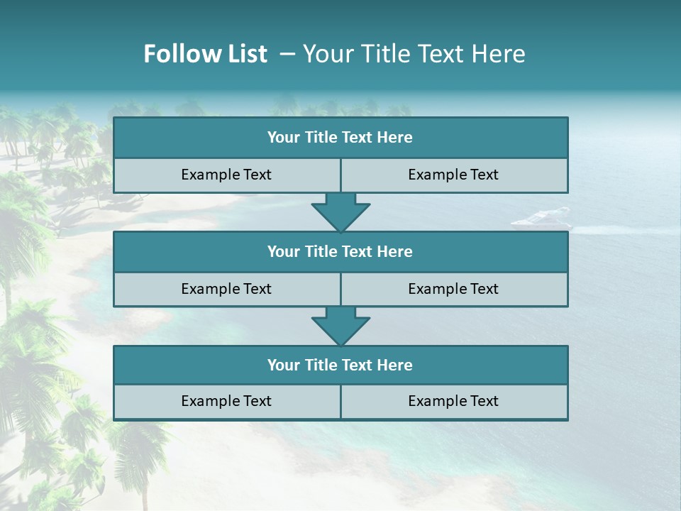 Seashore Maldives Sky PowerPoint Template