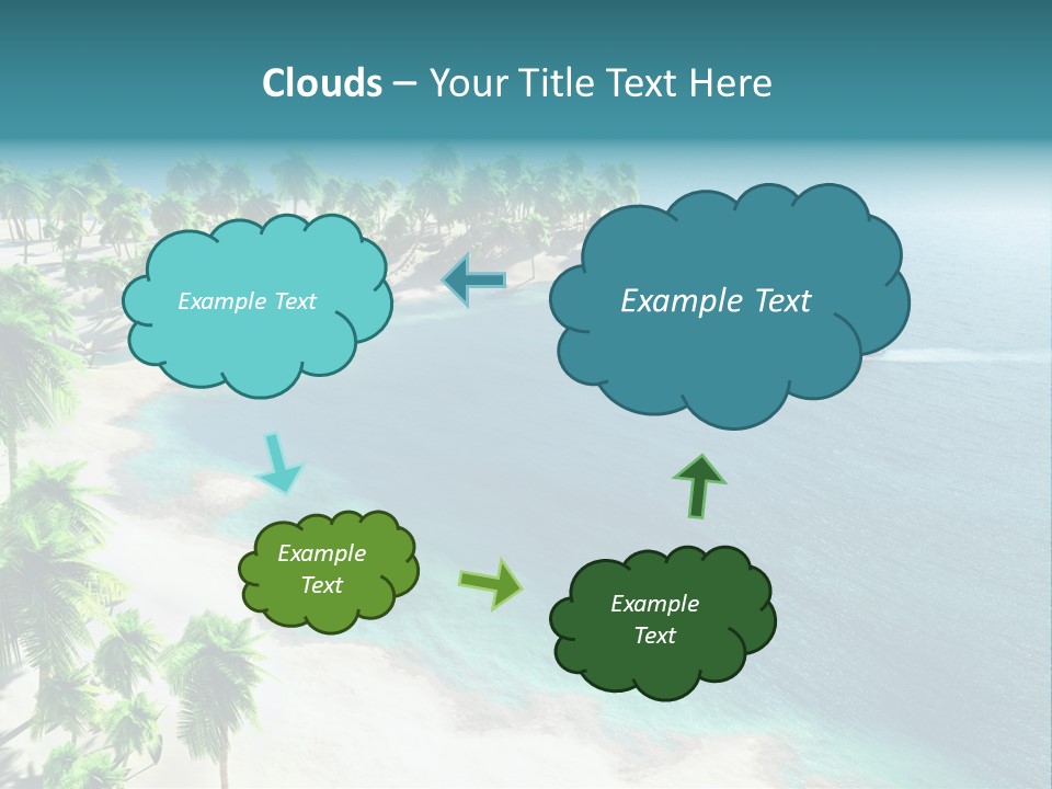 Seashore Maldives Sky PowerPoint Template