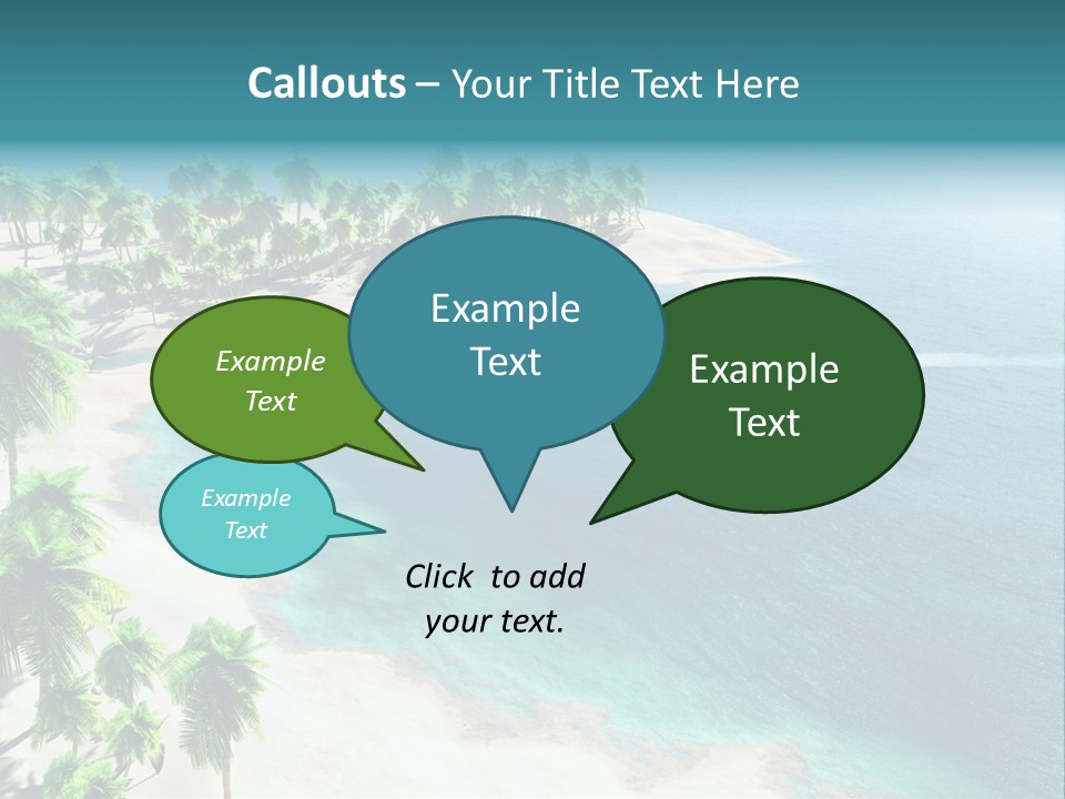 Seashore Maldives Sky PowerPoint Template