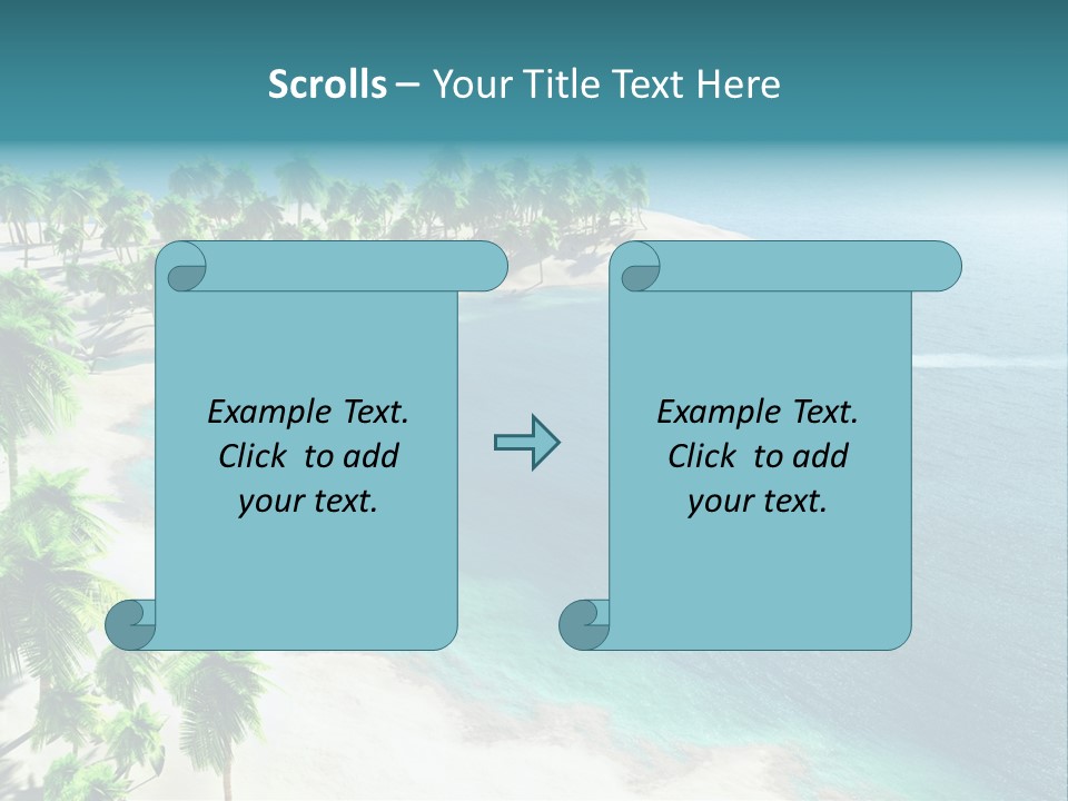 Seashore Maldives Sky PowerPoint Template