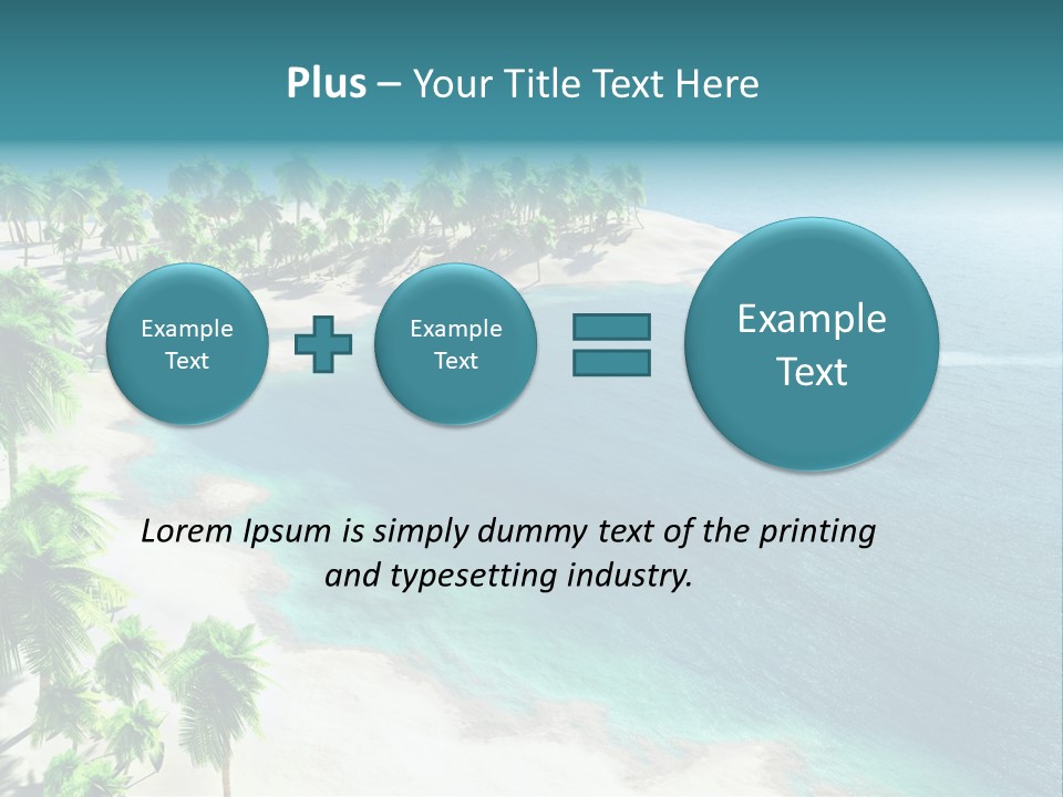 Seashore Maldives Sky PowerPoint Template