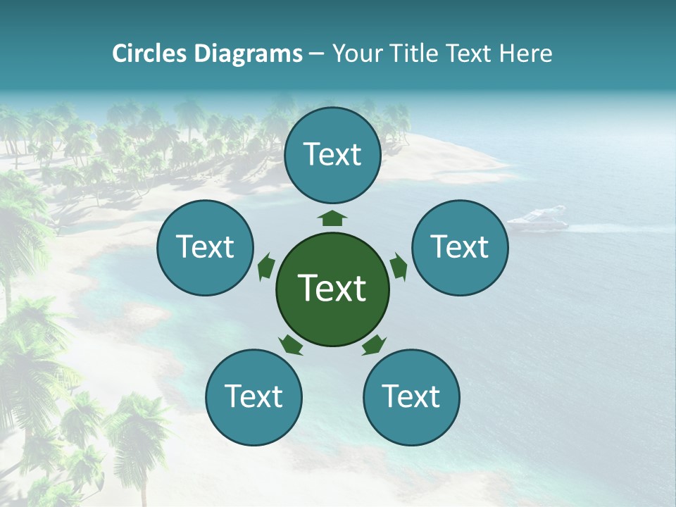 Seashore Maldives Sky PowerPoint Template