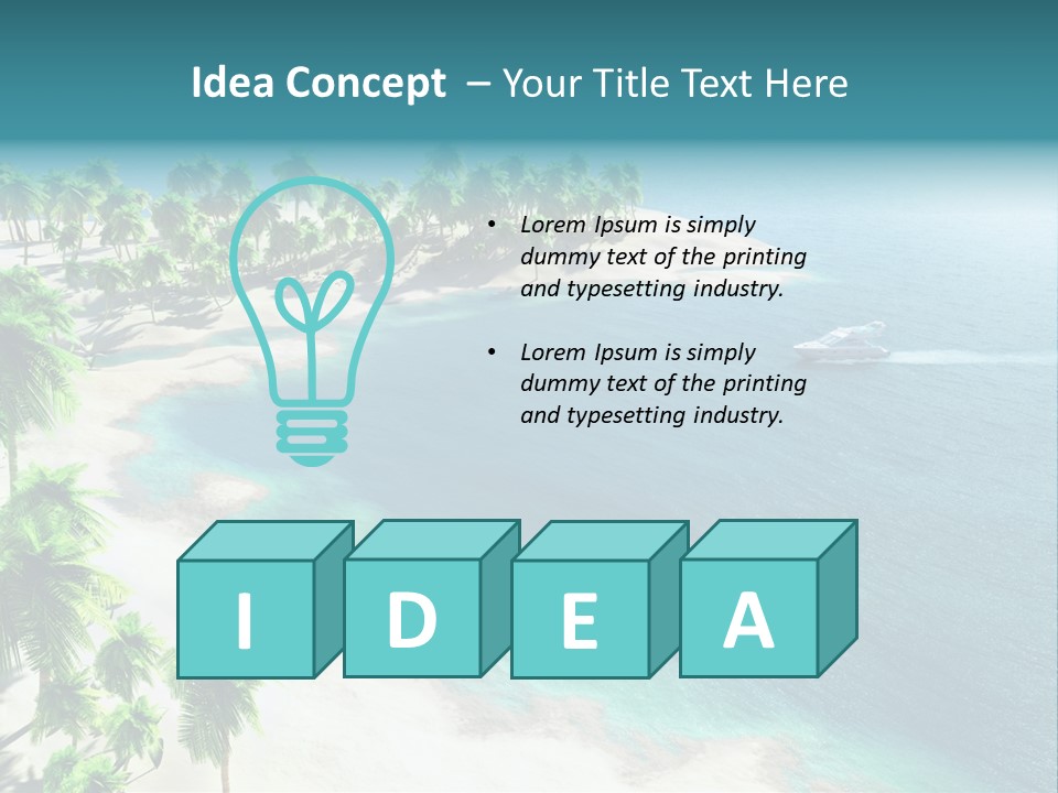 Seashore Maldives Sky PowerPoint Template