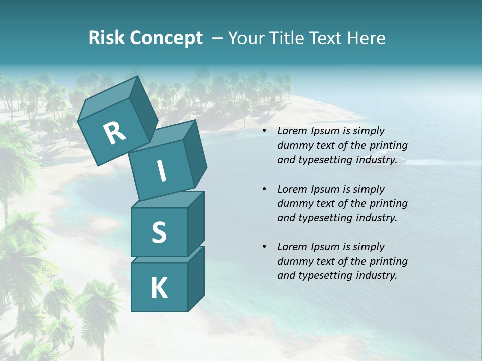 Seashore Maldives Sky PowerPoint Template