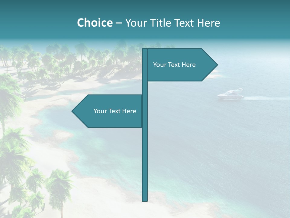 Seashore Maldives Sky PowerPoint Template