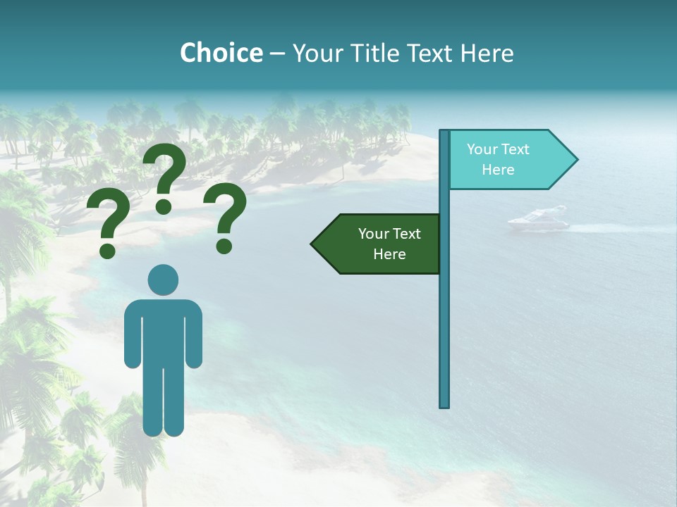 Seashore Maldives Sky PowerPoint Template