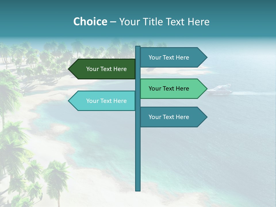 Seashore Maldives Sky PowerPoint Template