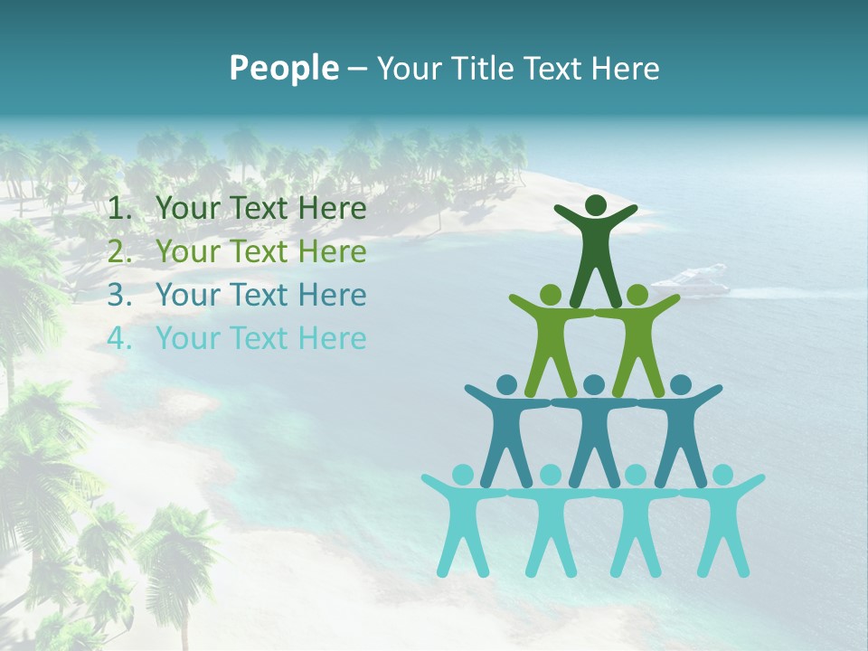 Seashore Maldives Sky PowerPoint Template