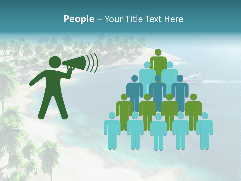 Seashore Maldives Sky PowerPoint Template