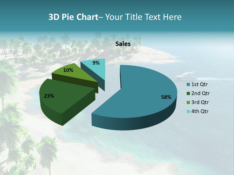 Seashore Maldives Sky PowerPoint Template