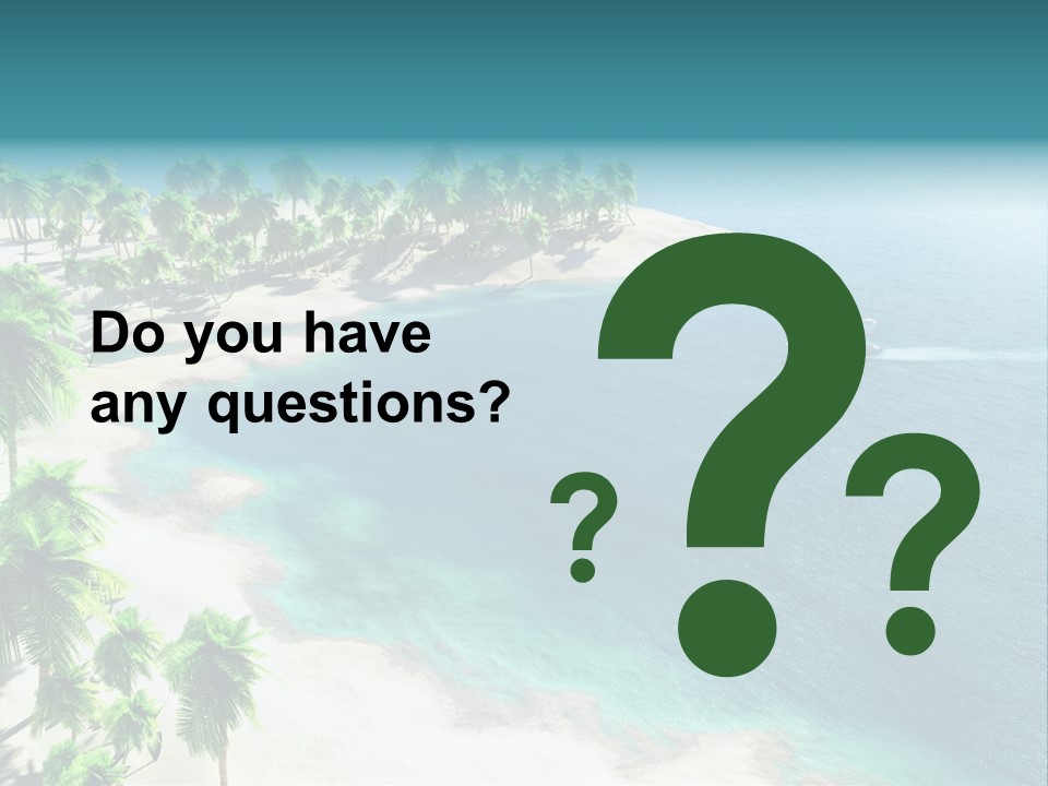 Seashore Maldives Sky PowerPoint Template