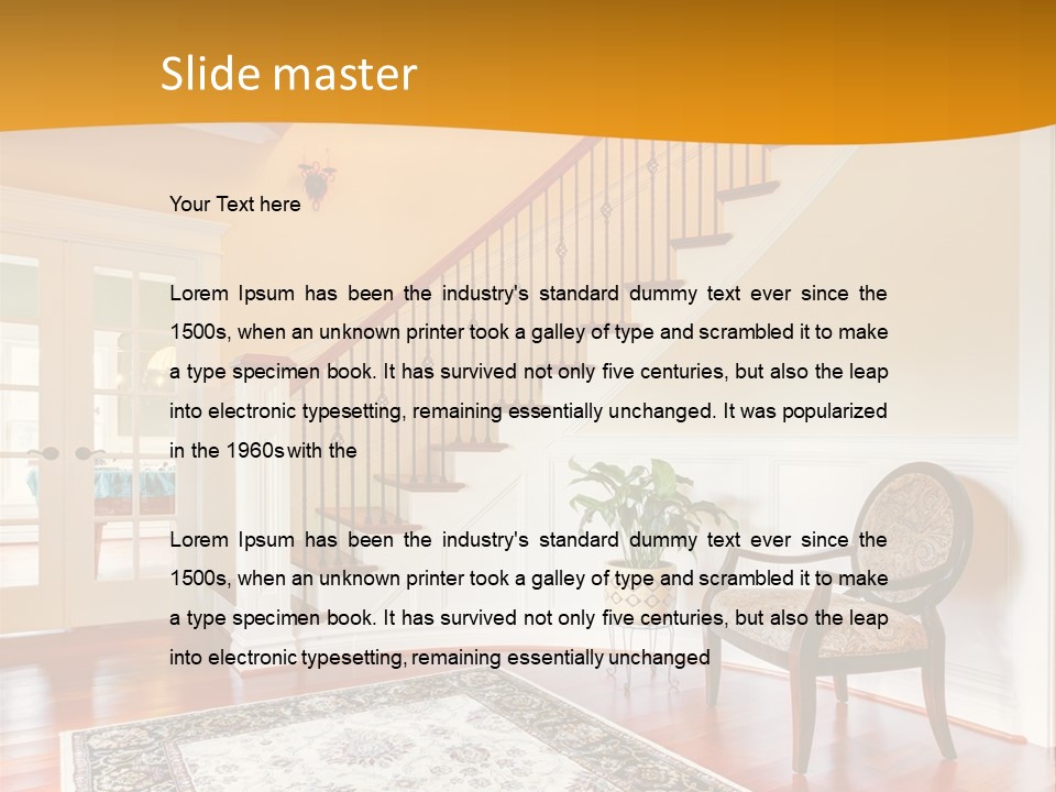 Corridor Hallway Living PowerPoint Template